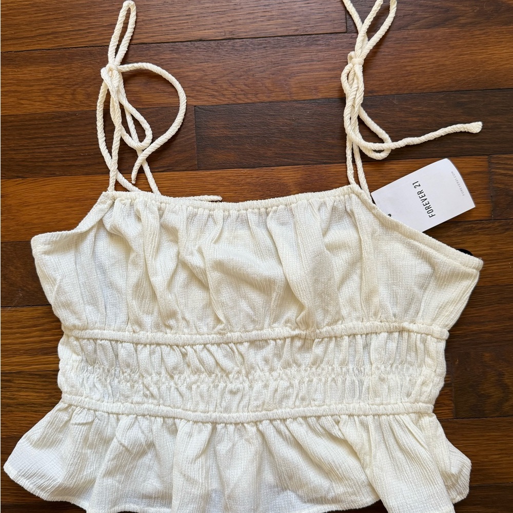 Forever 21 white crop top
